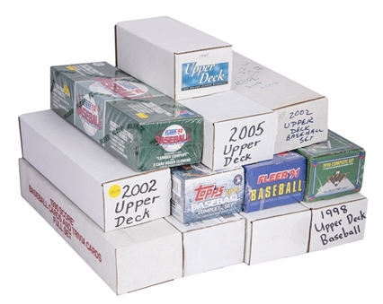 1990s-2000s Fleer, UD and Other Brands Sealed and Unsealed, Complete and Partial Baseball Sets Collection (12)
